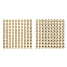 M3 x 3mm Female Thread Brass Knurled Threaded Insert Embedment Nuts 200PCS