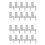 20Pcs Cabinet Cupboard Wardrobe LED Hinge Light  Sensor Lamp Warm White 2