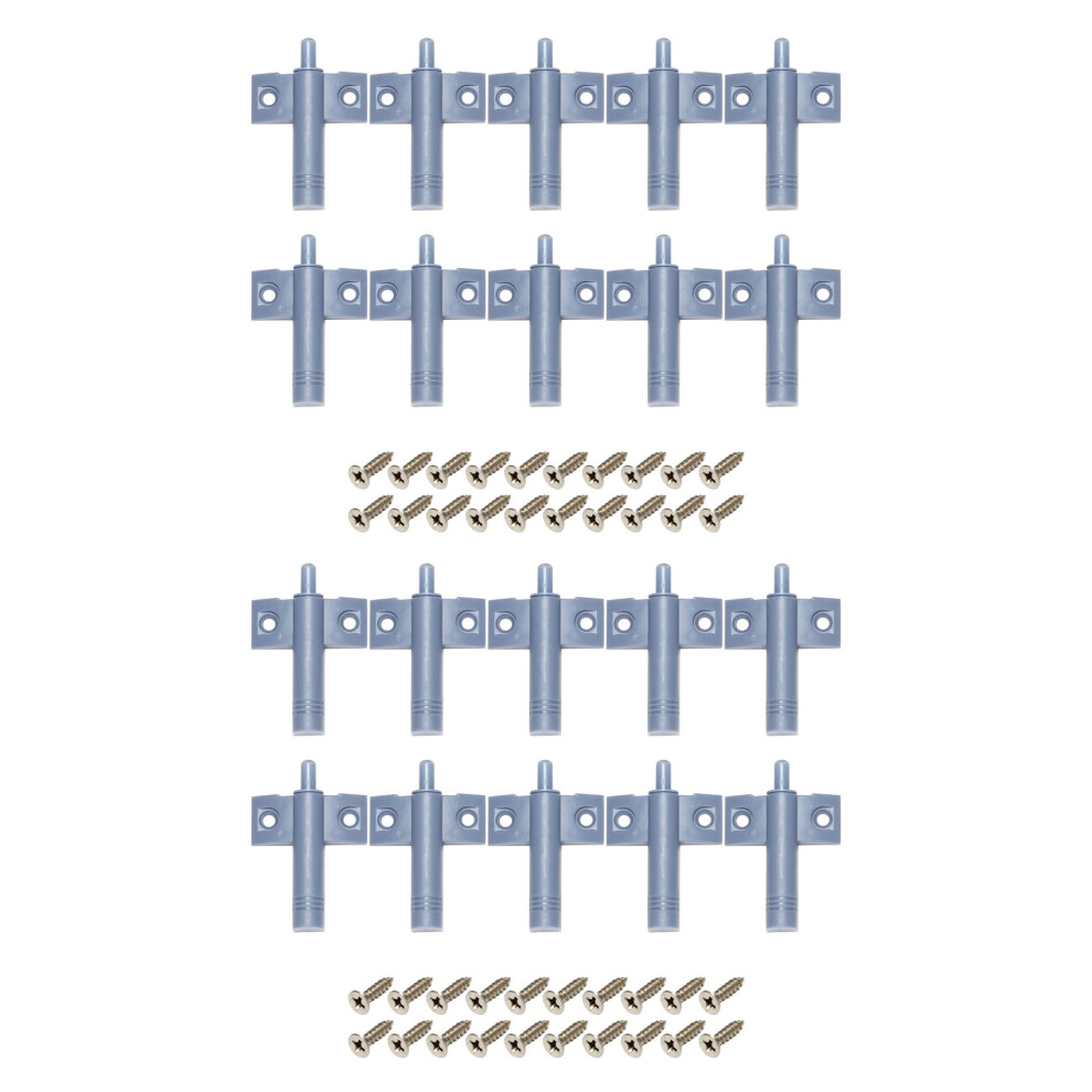 20X Soft Quiet Close Kitchen Cabinet Door Drawer Closer Damper Buffers+Screws Grey 4712261453537