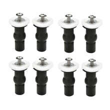 Toilet  Top Fix Screws Fixings 4 Pairs Universal Expanding Rubber Screw Top Nuts Blind Hole Hinges Fittings 8Pcs