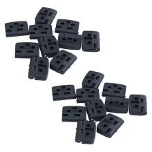 20Pcs Reforzado Negro Plastico Puerta Bisagras de 40mm x 30mm