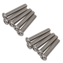 M8 x 45mm 304 Stainless Steel Phillips Machine Screw Bolt 10Pcs