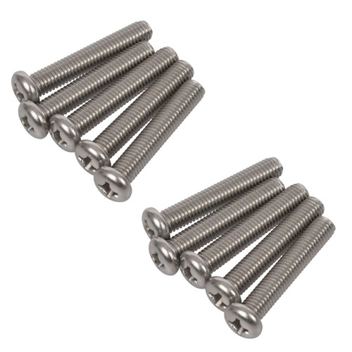 M8 x 45mm 304 Stainless Steel  Machine Screw Bolt 10Pcs