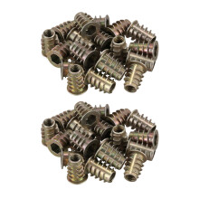 40 Stück M6X15mm Innensechskantmutter mit Gewindeeinsatz für Holz