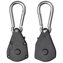 12Pcs 1/8 Inch Heavy-Duty Adjustable Growth Light Ratchet Rope Hanger, Used for Gardening of Growing Lamps