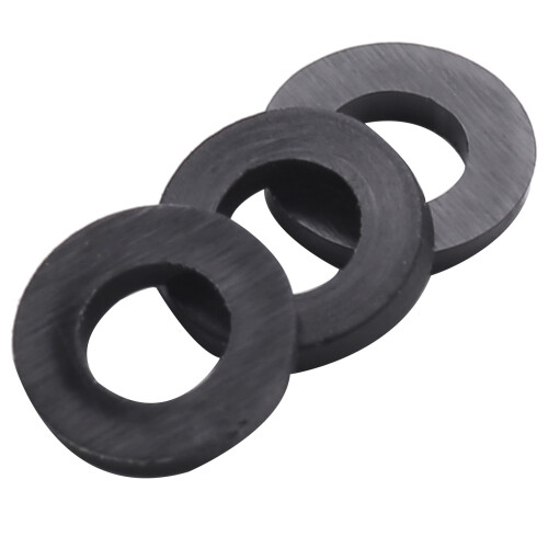 M3 x 6mm x 1mm Nylon Flat Insulating Washers Gaskets Spacers Black 400PCS