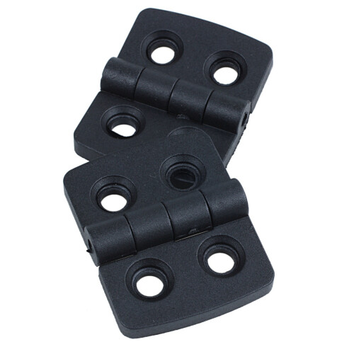 20Pcs Reinforced Black Plastic Door Hinges 40mm x 30mm 2