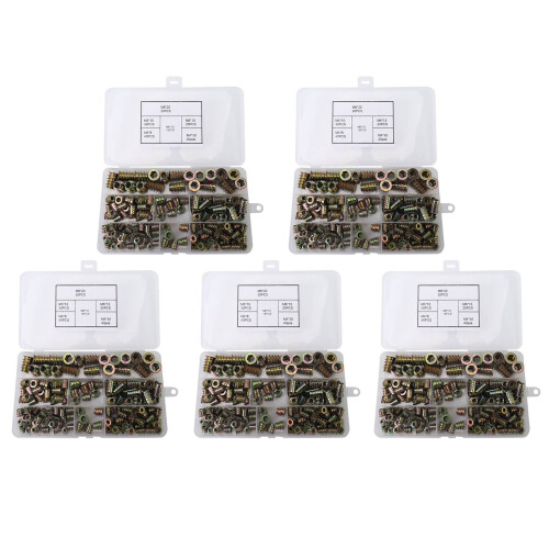 Threaded Inserts Nuts, Wood Insert Assortment Tool Kit, M4/M5/M6/M8 Furniture Screw Inserts Bolt Fastener(825 PCS)