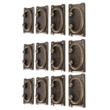 12Pcs Vintage Antique Bronze Drawer Ring Pull Handles, Cabinet Door Furniture Handle Decoration