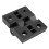 2pcs 63mm x 50mm Cabinet Plastic Hinge Door Hinges Hinge Black 5