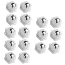 Caster Wheels for Small Appliances, 360Rotation Caster Wheels, Stainless Steel Rollers Universal Wheel 16Pcs White