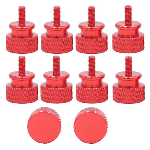 10Pcs/Lot UNC6 -32 M3.5 Hand Screw for GPU Holder PSU Computer Case Side Panel Screws PC Assemble WaterCooling Red 1