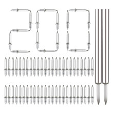 200Pcs Baseboard Seamless Nails Double-Headed Screw, Skirting Special Invisible Security Nails with Sleeve Tool