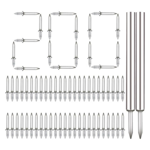 200Pcs Baseboard Seamless Nails Double-Headed Screw, Skirting  Special Invisible Security Nails with Sleeve Tool