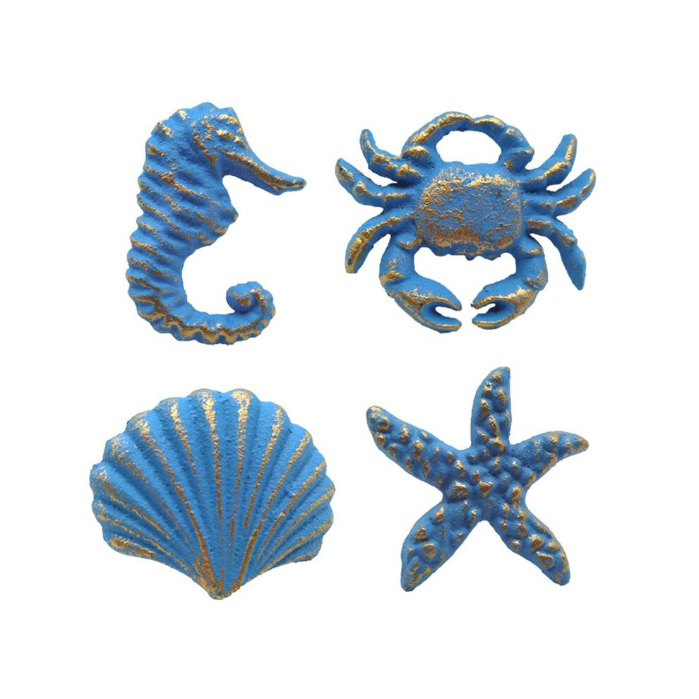 4Pcs Retro Marine Style Cast Iron Drawer Handle-Kitchen Cabinet Wardrobe Closet Hardware, 4713492572745
