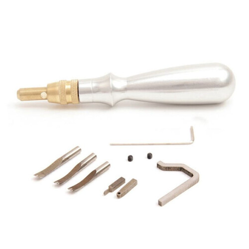 Multifunctional Aluminum Handle Grooving Leather Processor Edger DIY Leather Tool Set 1