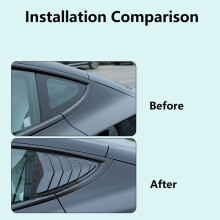 For  Model 3 Highland 2024 Car Rear Triangle Window Shutters Sunshade Decoration Accessories Bright Carbon Fiber