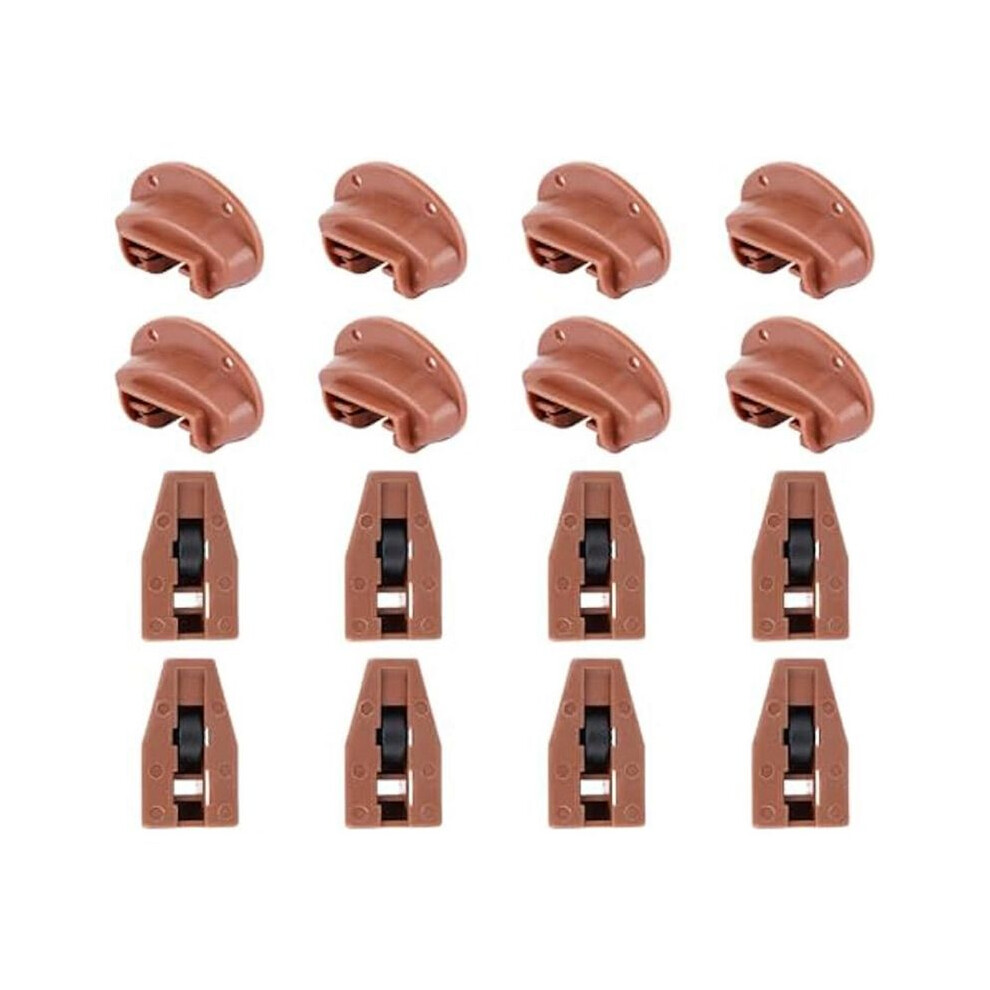 8Sets Plastic Drawer Track Guides Kit,Drawer Slides Guides Replacement Parts For Center Mount Drawer Dresser Drawer 6031462963408