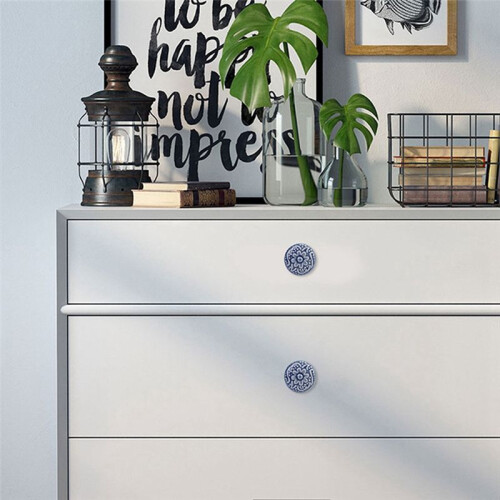 20 Pcs Drawer Pull Handles Round Cabinet Knobs Vintage Ceramic Door Knobs for Closet Cupboard Wardrobe Dresser 1
