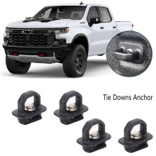 Black Truck Bed Side Wall Anchors 4Pcs Set Tie Downs Anchor for Chevy Silverdo Pickup Anchor Truck Bed