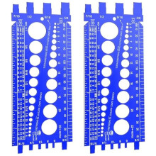 2 PièCes Jauge Filetage Boulon D'éCrou, VéRificateur Taille Boulon et Jauge Filetage, Jauge Mesure Filetage D'éCrou Boulon, Identifiant Boulon et