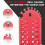 Portable Nut and Bolt Thread Checker Fine Thread Nut and Bolt Size Gauge, Versatile Thread Chaser Set ,Red 4