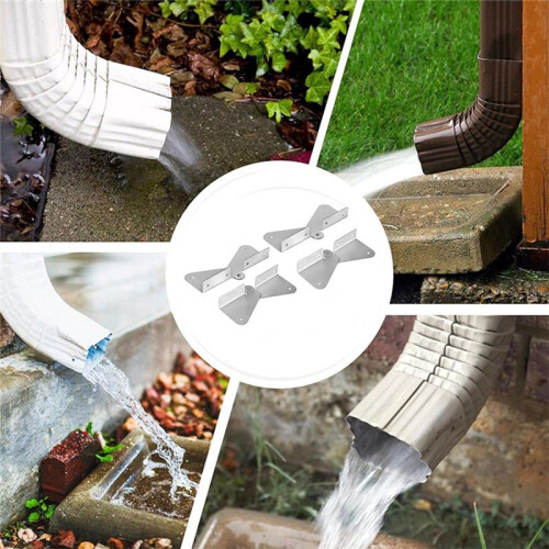 Stainless Steel Gutter Downspout Extension Hinge, Flip  Hinge Design, Compatible with Rectangle and Square Downspout,C 2