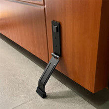 Butée de Porte Pliable, Support de Butée de Porte Robuste, Fixateur de Porte Antivol, Porte de Salle de Bain, Tampon de Porte Autocollant Blanc