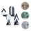 4Pcs Geometric Hook Bathroom Towel Holder Wall Hooks for Coats Adhesive Hooks Shower Hooks Backpack Hooks for Wall 1