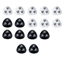 16pcs Metal Swivel Wheels Self-Adhesive Casters 360 Degree Swivel Self-Adhesive Pulley