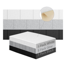 15 Stuks 12x8x4 Inch Akoestische Wandpanelen, Zelfklevend Geluidsabsorberend Paneel, voor Opnamestudio'S 3 Kleuren