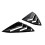 For  Corvette C8 2020-2023 Car Rear Triangle Window Shutters Triangle Sunshade Modified Black 6