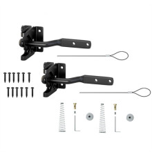 2 Pack Self Locking Gate for Wooden Fence Heavy Duty,with Steel Spring Cable Pull String Gate Hardware Gate Lock