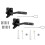 2 Pack Self Locking Gate  for Wooden Fence Heavy Duty,with Steel Spring Cable Pull String Gate Hardware Gate Lock 2
