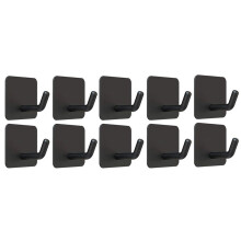 10PCS Stainless Steel Adhesive Hook Self Adhesive Wall Hooks Hanger Heavy Duty Storage Holder Stick Towel Hooks,A