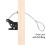 2 Pack Self Locking Gate  for Wooden Fence Heavy Duty,with Steel Spring Cable Pull String Gate Hardware Gate Lock 2