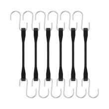 Rubber Cords with Hooks 6 Inch,Rubber Bungee Cords Heavy Duty Outdoor Rubber Tie Down Straps with S Hooks for Truck,Van