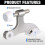 20pack Hinge Pin Door Stops Satin Brushed  Adjustable Heavy Duty Hinge  with Rubber Bumper Tips 3