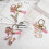 Y Style Letter Pendant  Cute Initial Keychain Butterfly Keychain 6