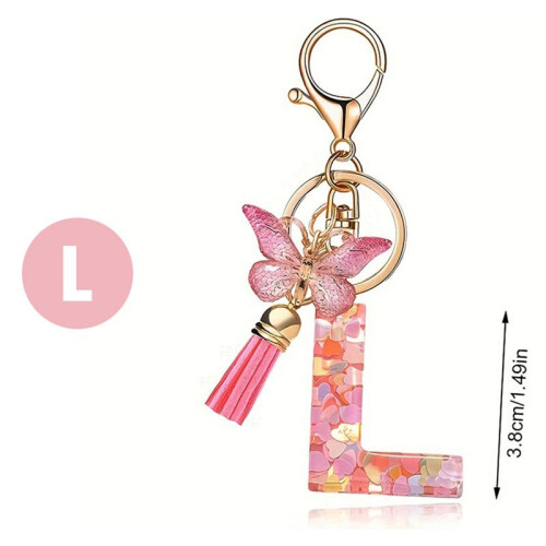 O Style Letter Keychain Cute Initial Letter Keychain Handle Pendant 1