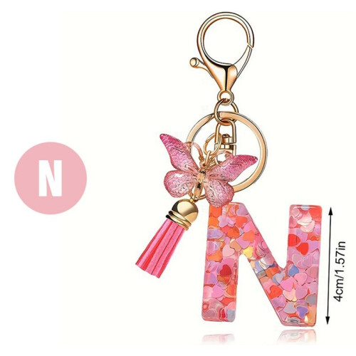 L Style Letter Keychain Cute Initial Letter Keychain Handle Pendant
