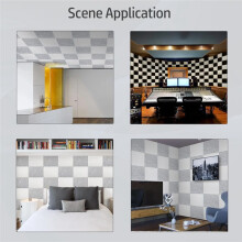Paquete de 15 Paneles de Pared Acústicos de 12x8x4 Pulgadas, Panel Absorbente de Sonido Autoadhesivo, para Estudios de Grabación de 3 Colores