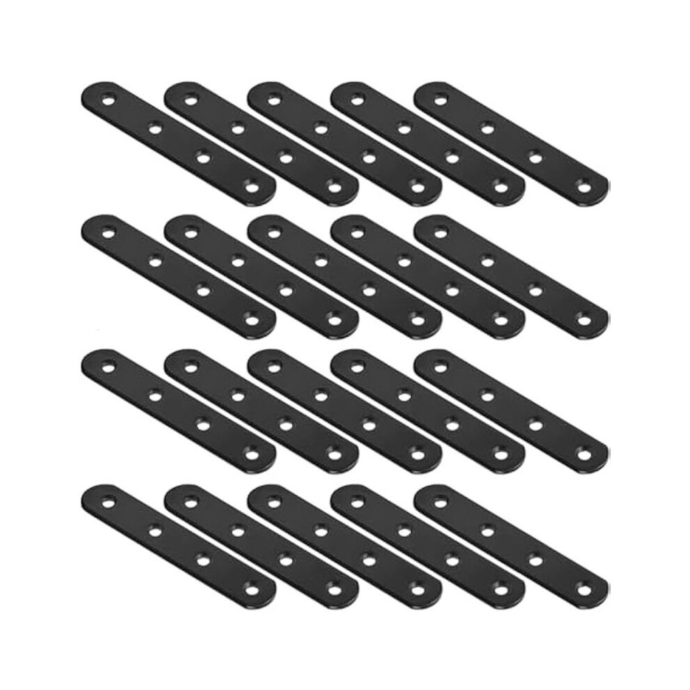 20Pcs Straight Brackets 4 Inch Straight Brace Flat Mending Plates, Repair Fixing Joining Brackets For Wood Furniture 4713913816328