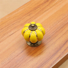 8pcs Pumpkin Ceramic Handles 38mm Drawer Knobs Cupboard Door Handles Single Hole Cabinet Handles