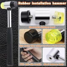 Leather Rivets, 600 PCS Multicolor Double Cap Rivets, Leather Rivet Kit with Hollow Punch,Punch Tool and Rubber Harmmer