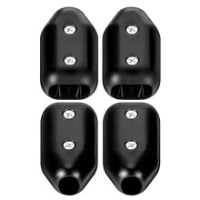 4 Pcs 5/8 Inch Rope Clamps Large Reusable Rope Clamp Black Plastic Rope Connector Clamp Suitable for 11-12 mm Nylon Rope