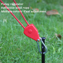 6Pcs 4mm Camping Tent Tie Down Rope Tightener Fastening Wind Rope Buckle Awning Rope Hook Tie Down Strap Orange