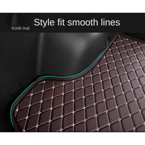 Leather AntiSlip Trunk Mat Protector Boot Liner CBlack Red for Dacia Duster 20182025 2