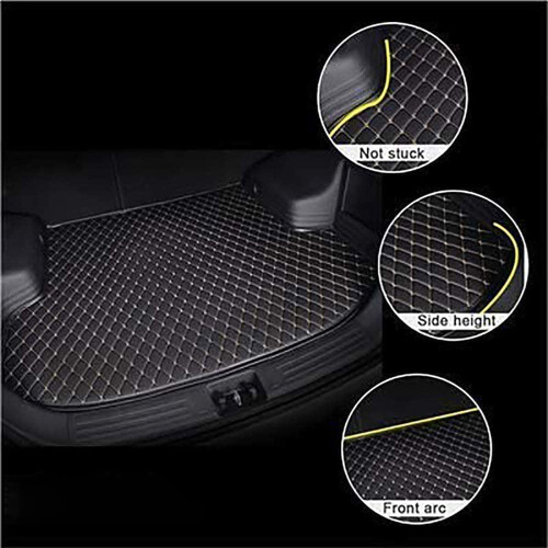 Leather AntiSlip Trunk Mat Protector Boot Liner CBlack Red for Dacia Duster 20182025 1