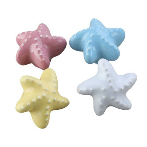 4Pcs Cabinet Drawer Knobs Porcelain Cabinet Knobs Kitchen Door Handles Ceramic Children'S Room Closet Wardrobe Handles